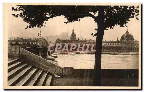 Ansichtskarte AK Lyon (Rhone) Pont de la Guillotiere et Hotel Dieu Yvon