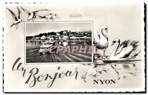 Cartes postales Boujour Nyon Cygne Suisse