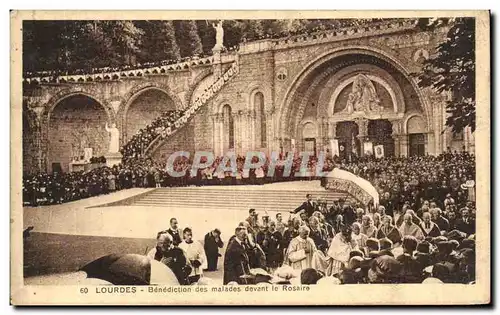 Ansichtskarte AK Lourdes benedication des malades devant le rosaire