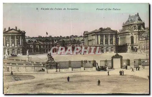 Cartes postales Facade du palais de versailles front of the palace