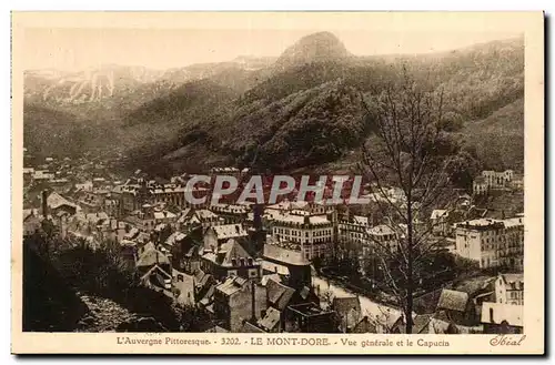 Cartes postales L&#39Auvergne pittoreasque le monts dore vue generale et le capucin