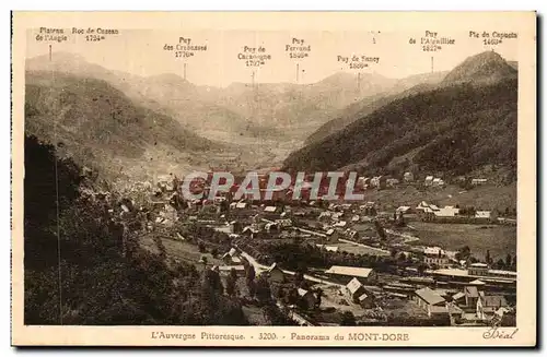 Cartes postales L&#39Auvergne pittoresque panorama du monts dore