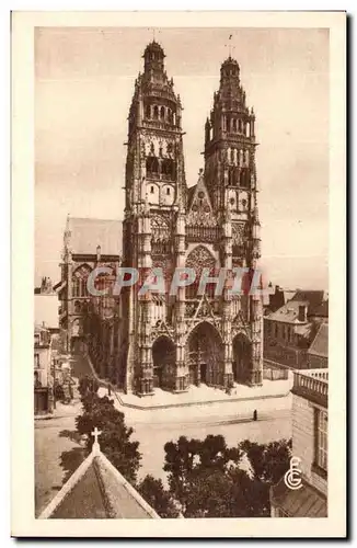 Cartes postales Tours la cathedrale saint gatlen