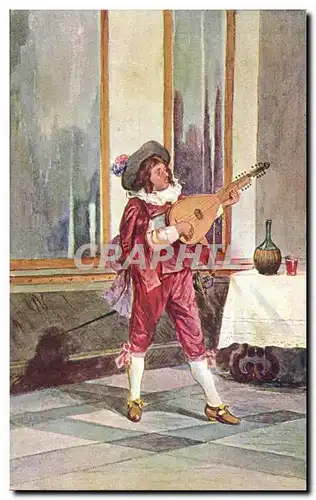 Ansichtskarte AK Troubadour Folklore Costume