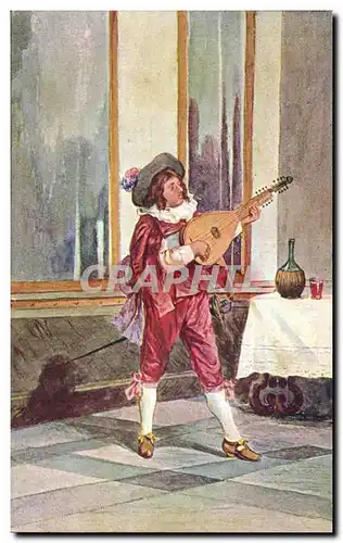 Cartes postales Troubadour Folklore Costume