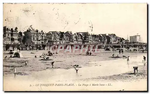 Cartes postales Le Touquet Paris Plage La Plage a Maree basse