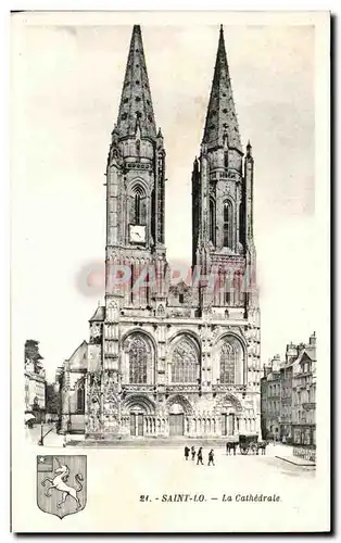 Cartes postales saint lo La Cathedrale