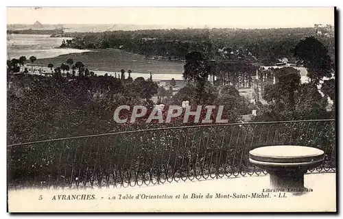 Ansichtskarte AK Avranches La table d&#39orientation et la baie du Mont Saint Michel