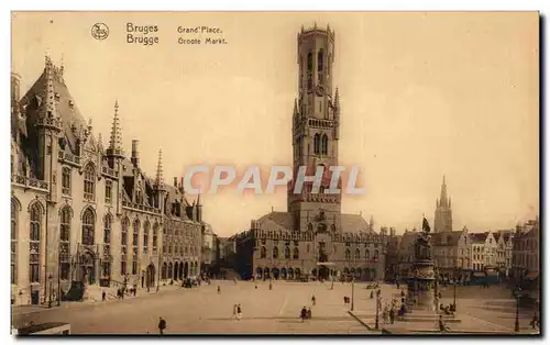 Cartes postales Bruges Grand Place Brugge Grote markt