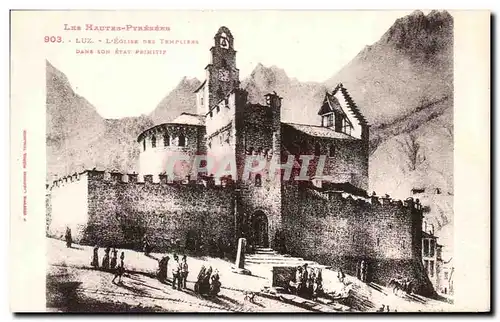 Cartes postales Luz Eglise des templiers dans son etat primitif