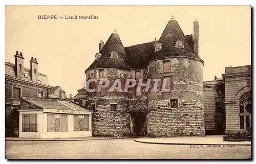 Cartes postales Dieppe Les tourelles Au pavillon bleu