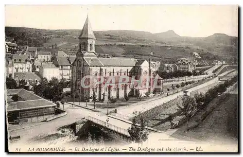 Cartes postales La Bourboule La Dordogne et l&#39Eglise