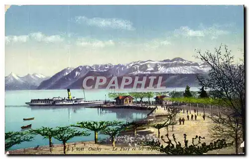 Cartes postales Ouchy Le Port et les Alpes Suisse