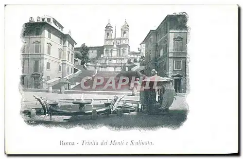 Cartes postales Roma Trinita dei Monti e Scalinata