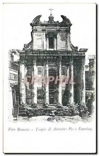 Ansichtskarte AK Foro Romano Tempio di Antonino Pio e Faustina