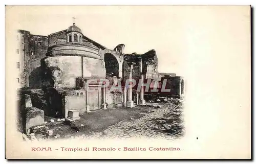 Ansichtskarte AK Roma Tempio di Romolo e Basilica Costantina