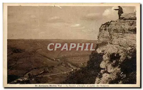 Cartes postales St Antonin Noble Val Le Rocher d Anglar et Vallee de l&#39Aveyron