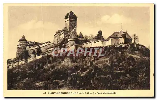 Cartes postales Haut Koenigsbourg Vue d'ensemble