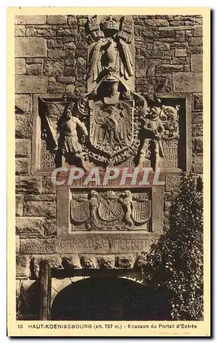 Cartes postales Haut Koenigsbourg Ecusson du Portail d'Entree