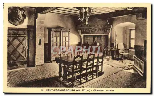 Cartes postales Haut Koenigsbourg Chambre Lorraine