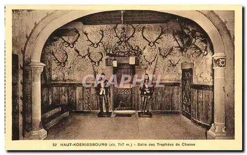 Cartes postales Haut Koenigsbourg Salle des Trophees de Chasse