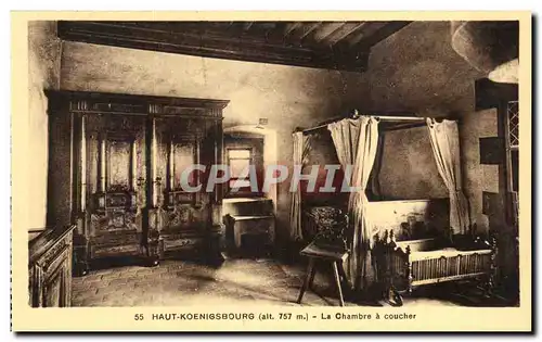 Ansichtskarte AK Haut Koenigsbourg La Chambre a coucher