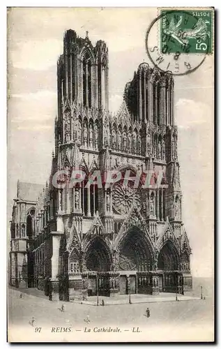 Cartes postales Reims La Cathedrale