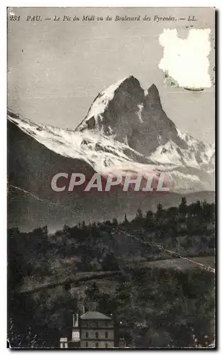 Ansichtskarte AK Pau Le Pic du Midi vu du Boulevard des Pyrenees