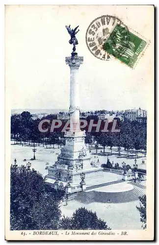 Cartes postales Bordeaux Le Monument des Girondins