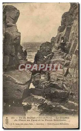 Cartes postales Ile de Brehat Le Gouffve Du Phare au Paon et la Pierre Branlante