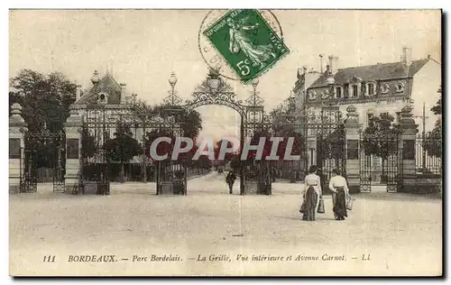 Ansichtskarte AK Bordeaux Parc Bordelais La Grille Vue interieure et Avenue Carnot