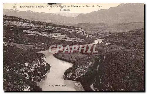 Ansichtskarte AK Environs de Belley Le Defile du Rhone et la Dent du Chat Le Revard