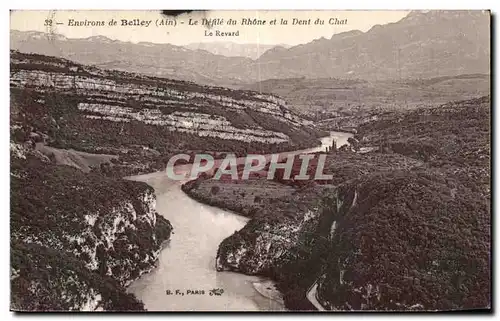 Cartes postales Environs de Belley Le Defile du Rhone et la Dent du Chat Le Revard