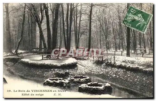 Ansichtskarte AK Le Bois de Vincennes en hiver Effet de neige