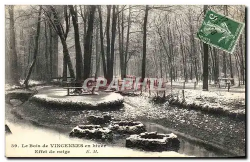 Cartes postales Le Bois de Vincennes en hiver Effet de neige