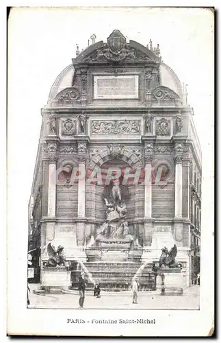 Cartes postales Paris Fontaine Saint Michel