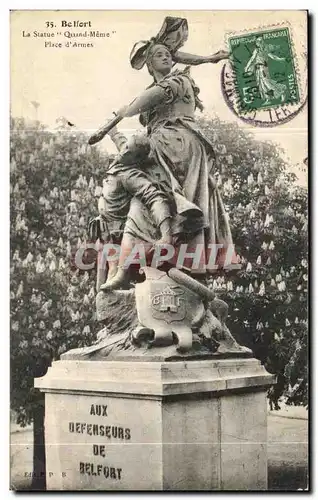 Cartes postales Belfort La statue Quand Meme Place d&#39Armes