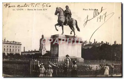 Ansichtskarte AK Lyon Statue de Louis XIV place Bellecoeur Enfants