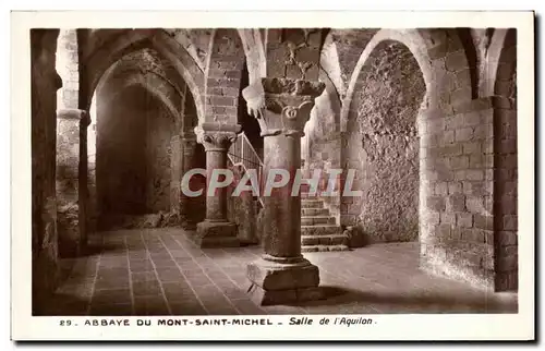 Ansichtskarte AK Abbaye Du mont Saint Michel Salle de L&#39Aquilon