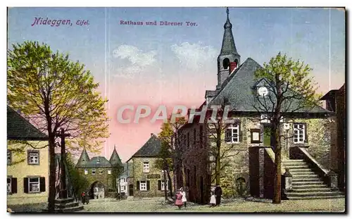 Cartes postales Nideggen eifel Rathaus and Durener Tor