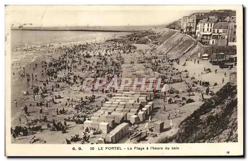 Ansichtskarte AK Le Portel La Plage a l&#39Heure du Bain