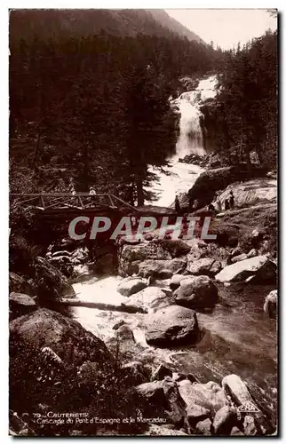 Ansichtskarte AK Cauterets Cascade du Pont d&#39Espagne et le Marcadau