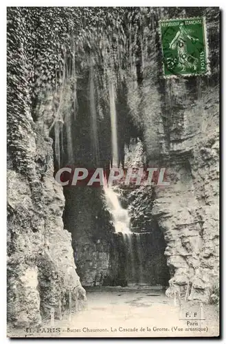 Ansichtskarte AK Paris Buttes Chaumont La Cascade de La Grotte