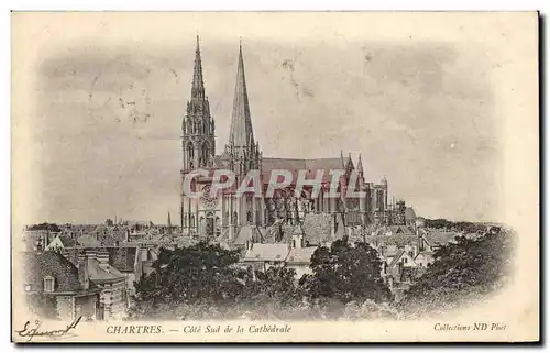 Cartes postales Chartres Cote Sud de la Cathedrale