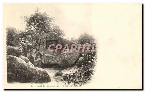 Ansichtskarte AK Foret de Fontainebleau Rousseau et Millet