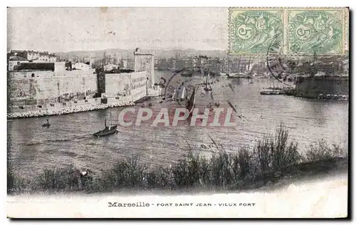 Cartes postales Marseille Fort Saint Jean Vieux port