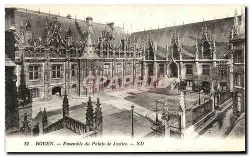 Ansichtskarte AK Rouen Ensemble du Palais de Justice