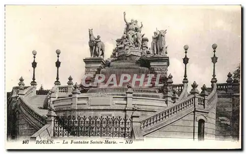 Cartes postales Rouen La fontaine sainte marie