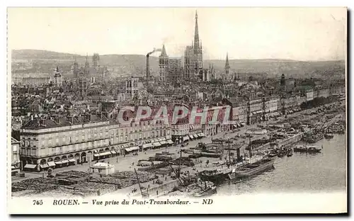 Cartes postales Rouen vue prise du pont transbordeur