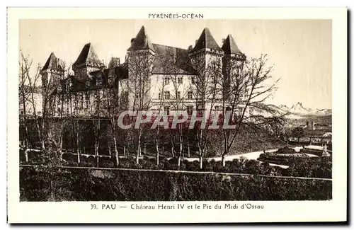 Ansichtskarte AK Pyrenees ocean pau chateau henri IV et le pic du Midi d&#39Ossau